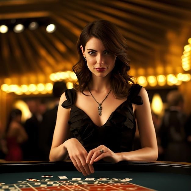 Live dealer spinning the French Roulette wheel
